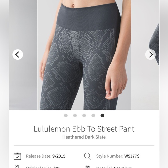 27. Lululemon Dark Slate Ebb To Street Pant - Picture 1 of 7